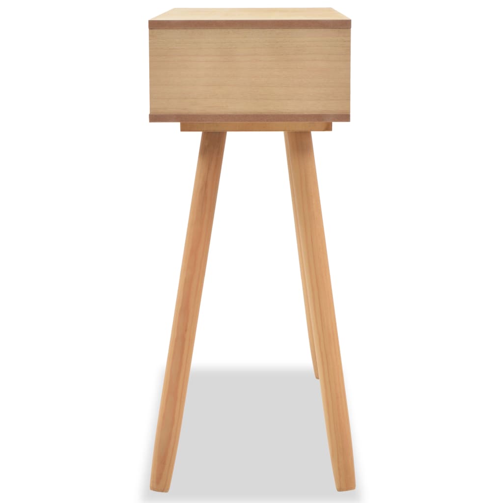 Avlastningsbord Konsollbord Trä massiv furu 80x30x72 cm brun