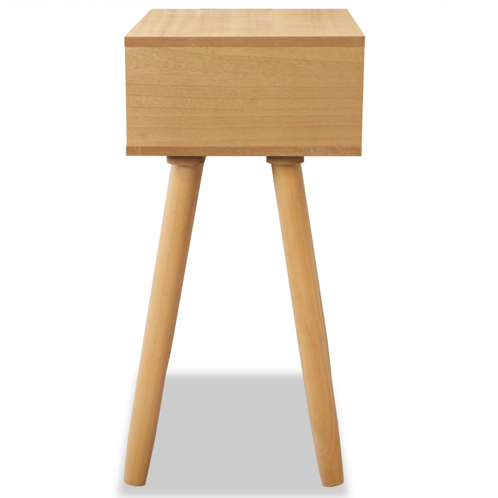 Sängbord 2 st massiv furu 40x30x61 cm brun