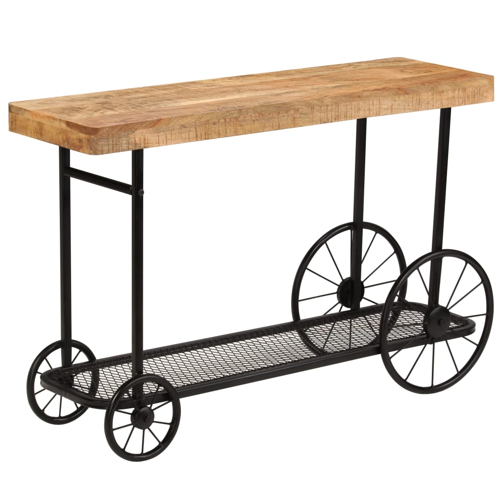 Avlastningsbord Konsollbord Trä massivt mangoträ 115x36x76 cm