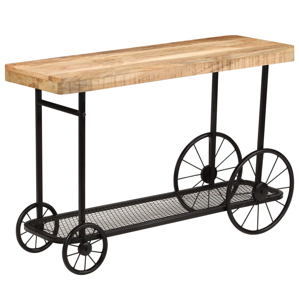 Avlastningsbord Konsollbord Trä massivt mangoträ 115x36x76 cm