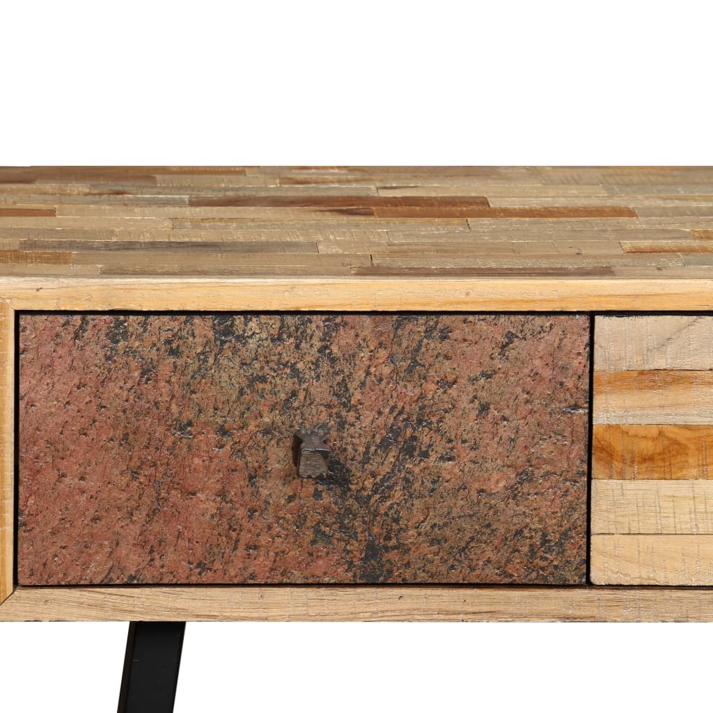 Avlastningsbord Konsollbord Trä massivt återvunnet teakträ 120x30x76 cm