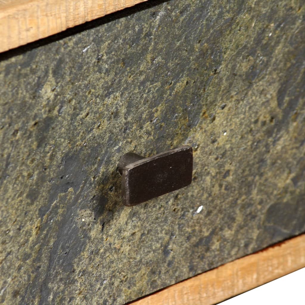 Soffbord Trä massivt återvunnet teakträ 90x65x40 cm