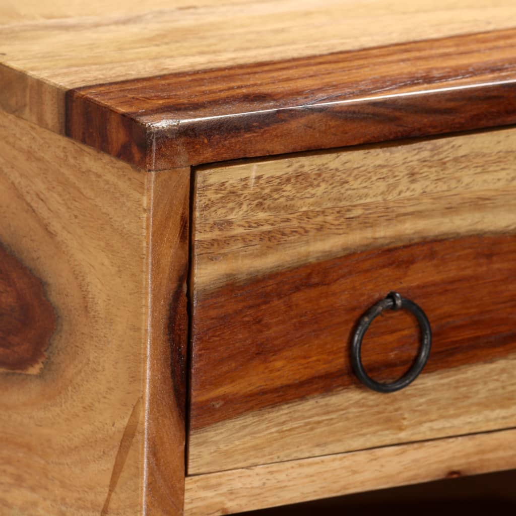 Skänk Trä massivt sheshamträ 100x30x130 cm