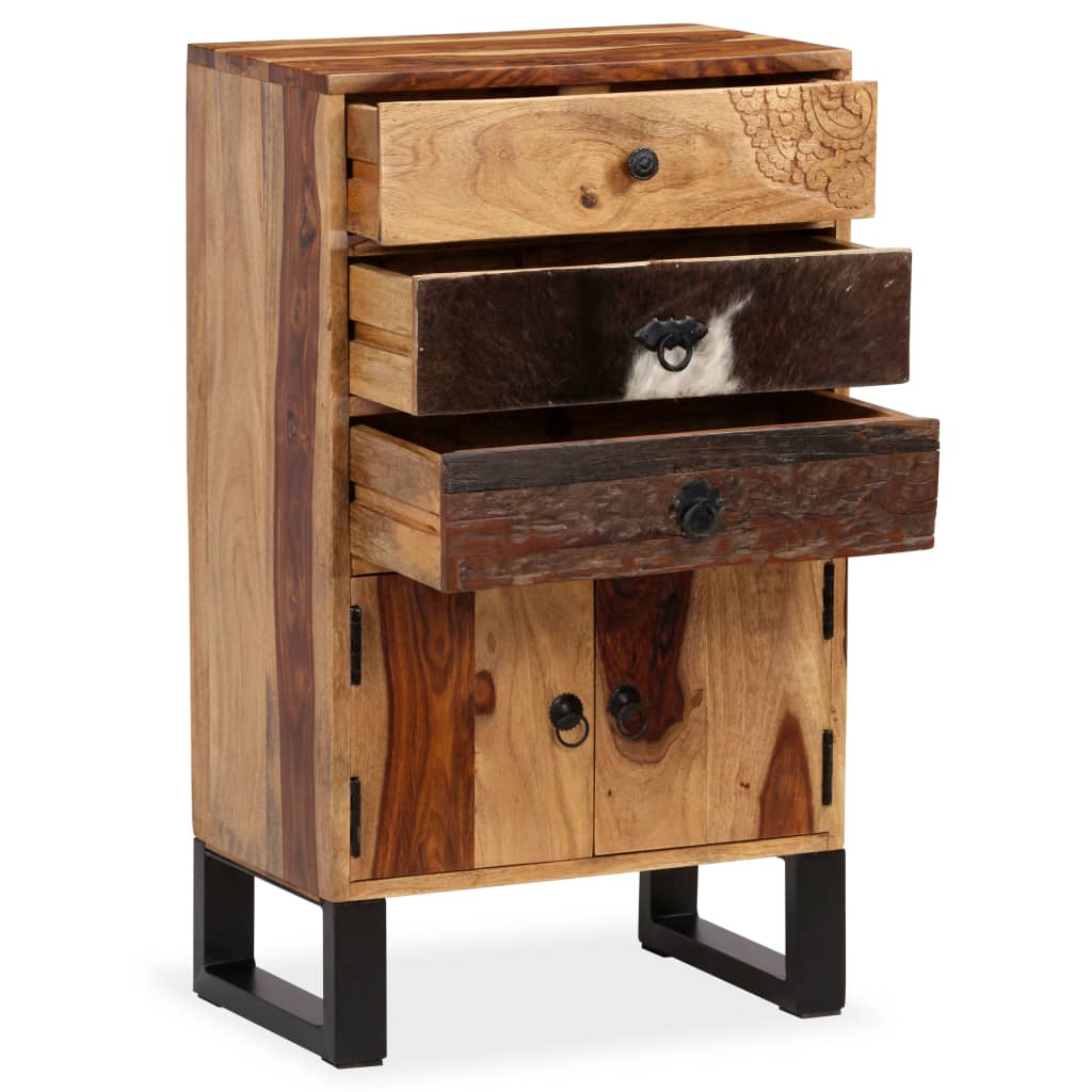 Skänk Trä i massivt sheshamträ 50x30x86 cm