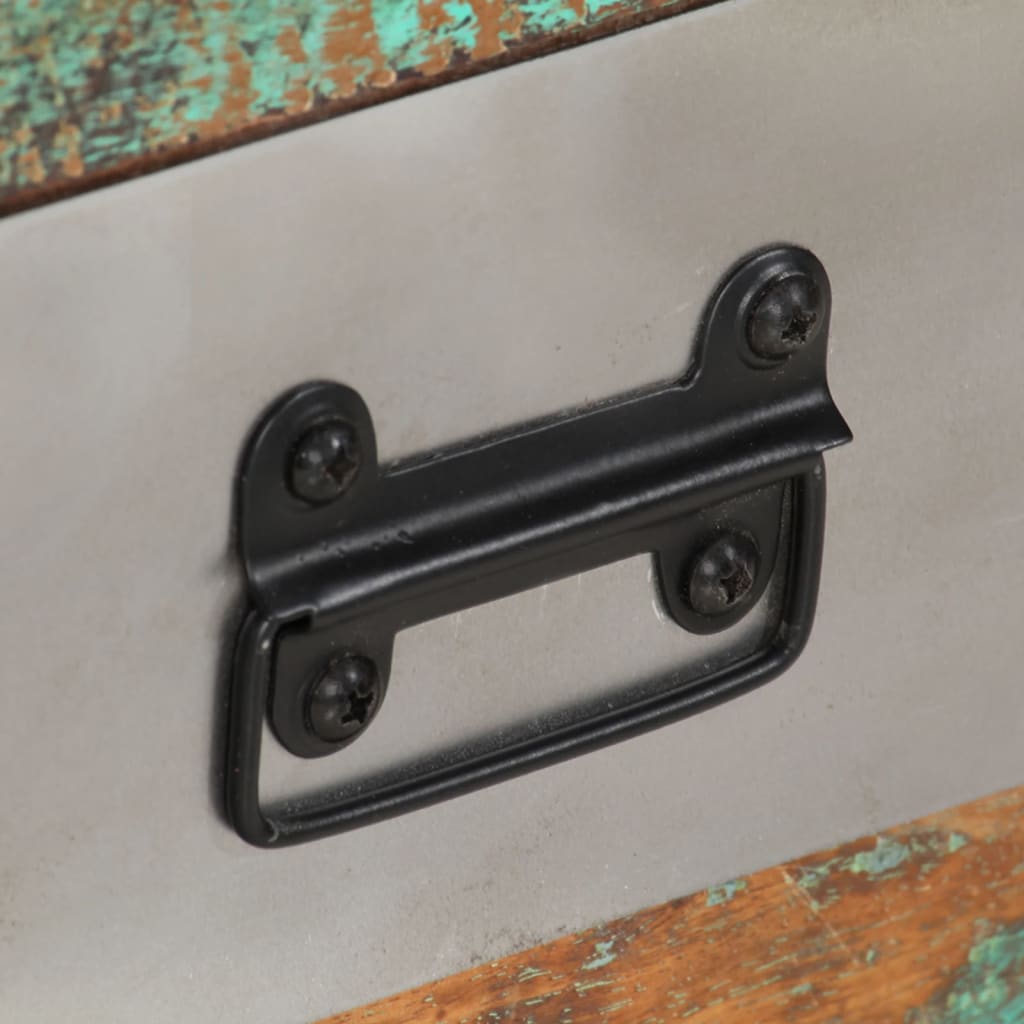 Soffbord Trä med 3 lådor massivt återvunnet Trä 100x50x35 cm