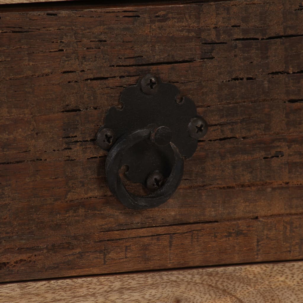 Soffbord Trä med 3 lådor massivt mangoträ 90x50x35 cm