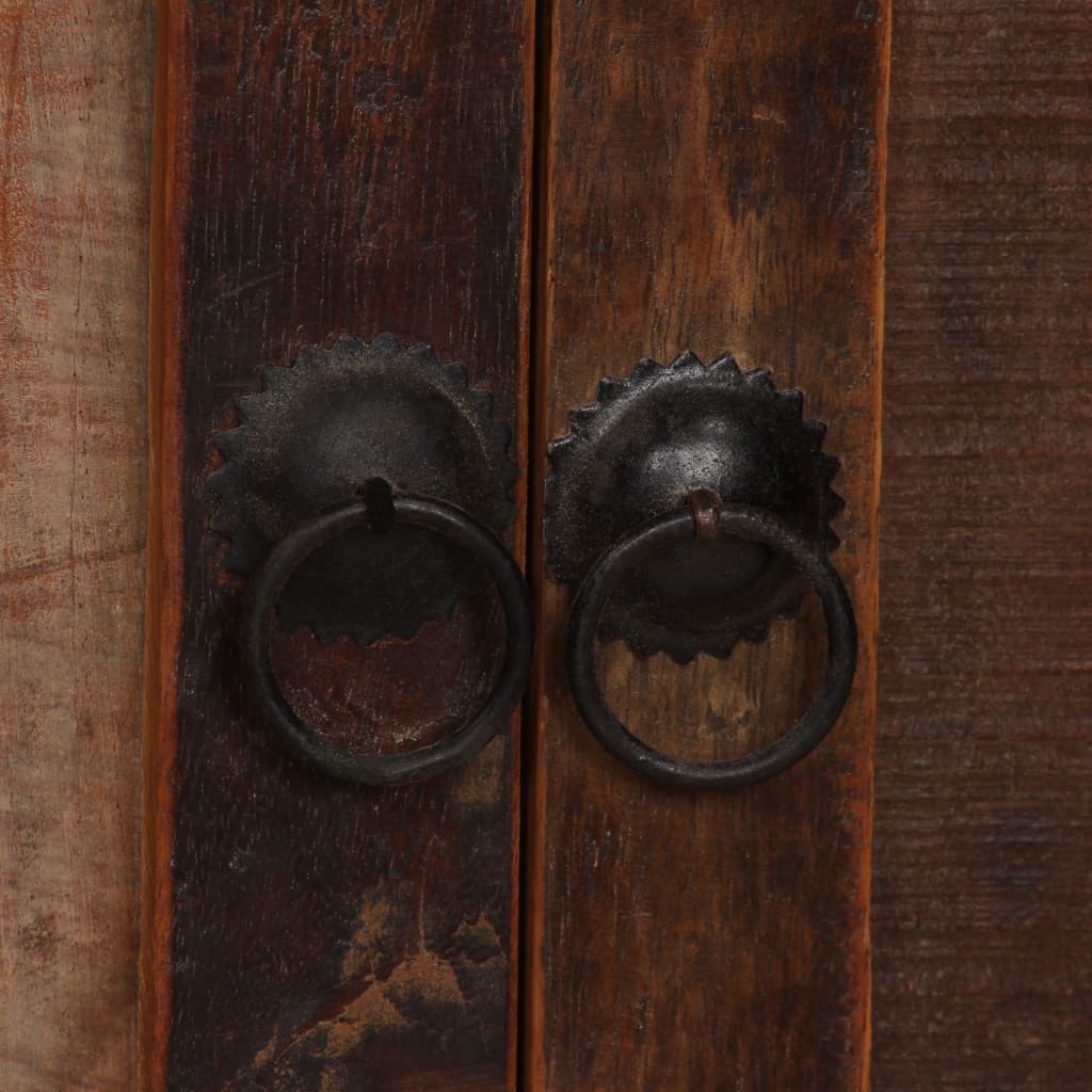 Skänk Trä med hyllor massivt återvunnet Trä 65x30x180 cm