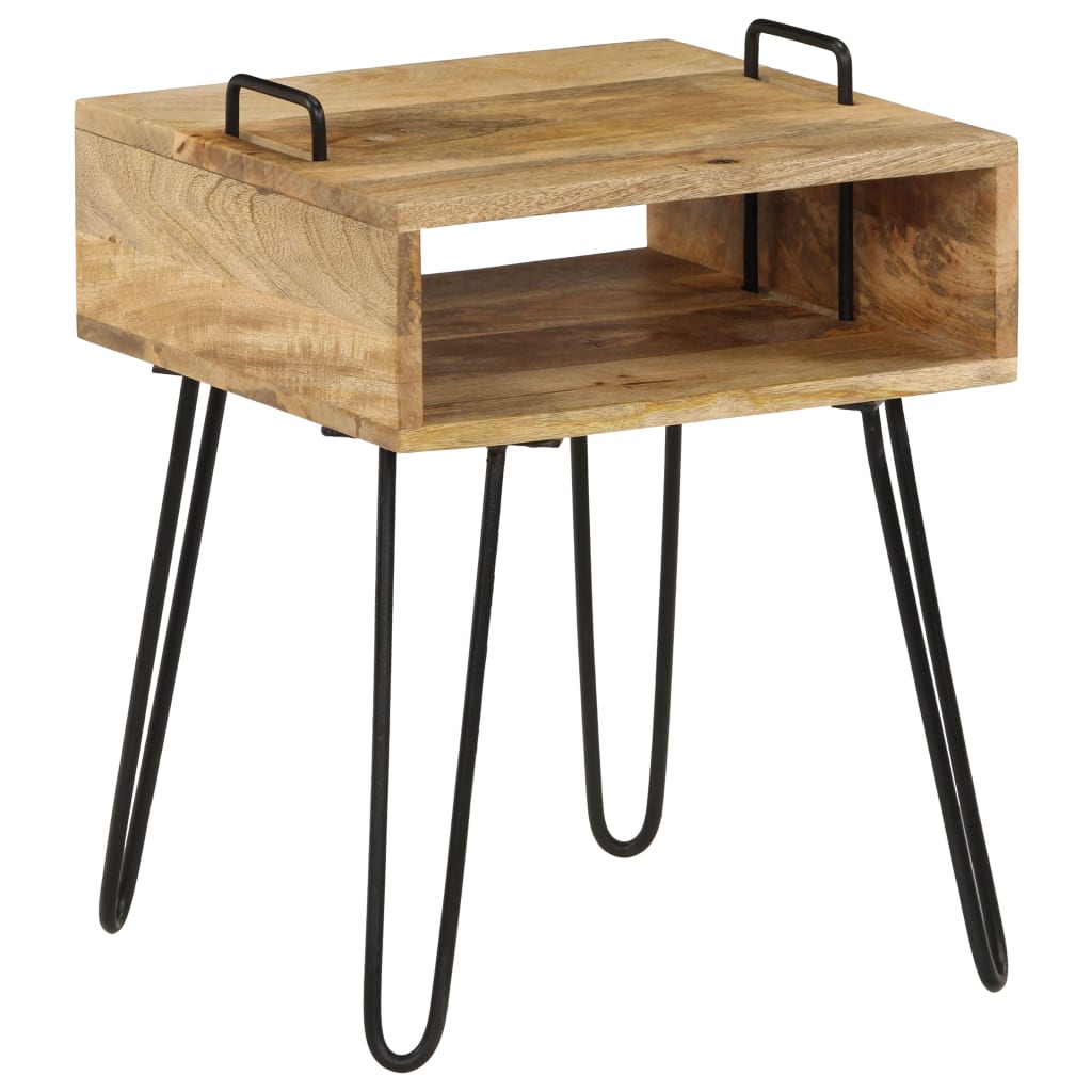 Sängbord Nattduksbord Trä massivt mangoträ 40x34x47 cm