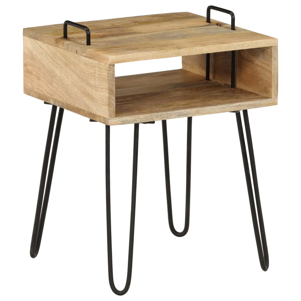 Sängbord Nattduksbord Trä massivt mangoträ 40x34x47 cm