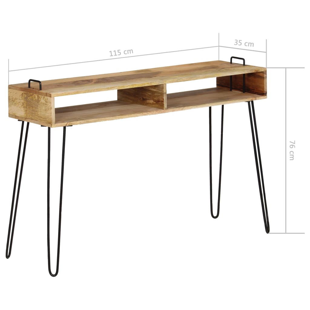 Avlastningsbord Konsollbord Trä mangoträ 115x35x76 cm