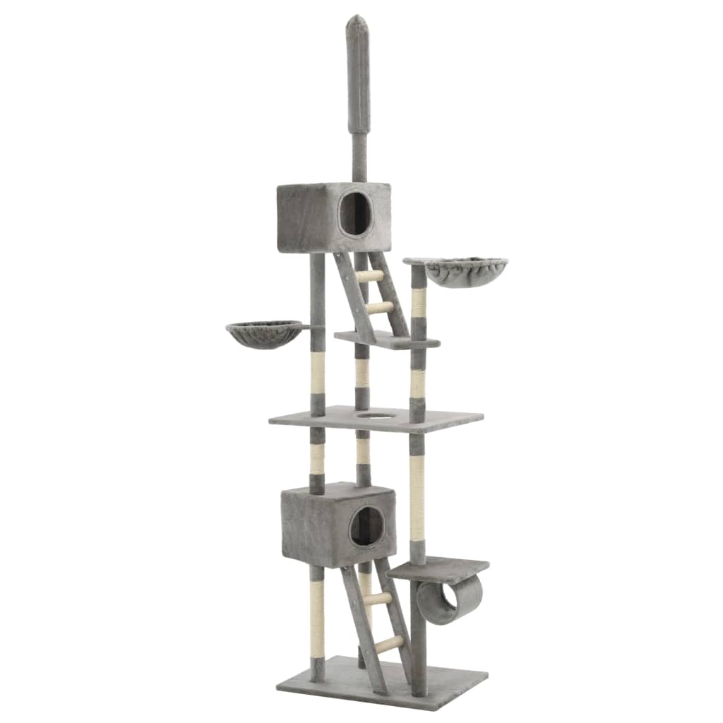 Kattmöbel Klösträd med sisalpelare 230-260 cm grå