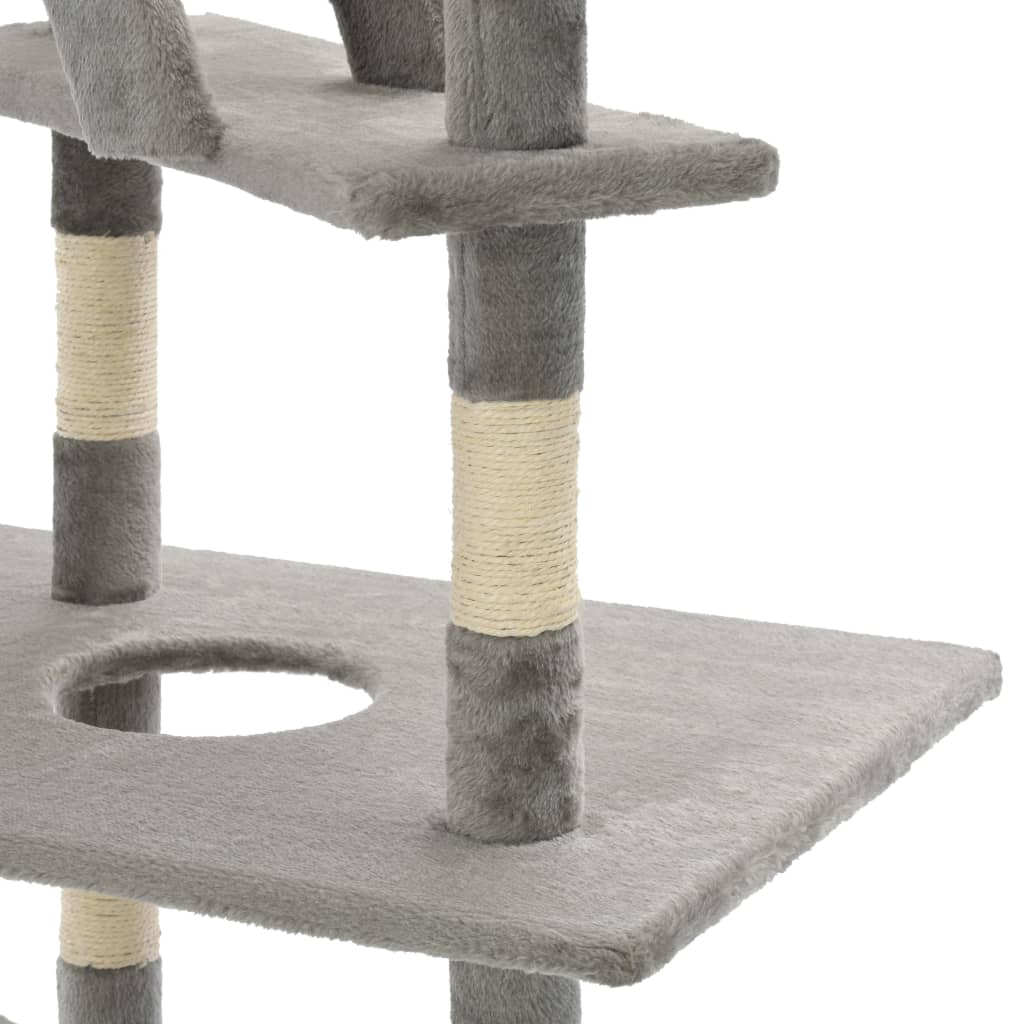 Kattmöbel Klösträd med sisalpelare 230-260 cm grå