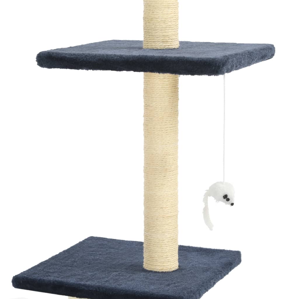 Kattmöbel Klösträd med klöspelare 260 cm mörkblå