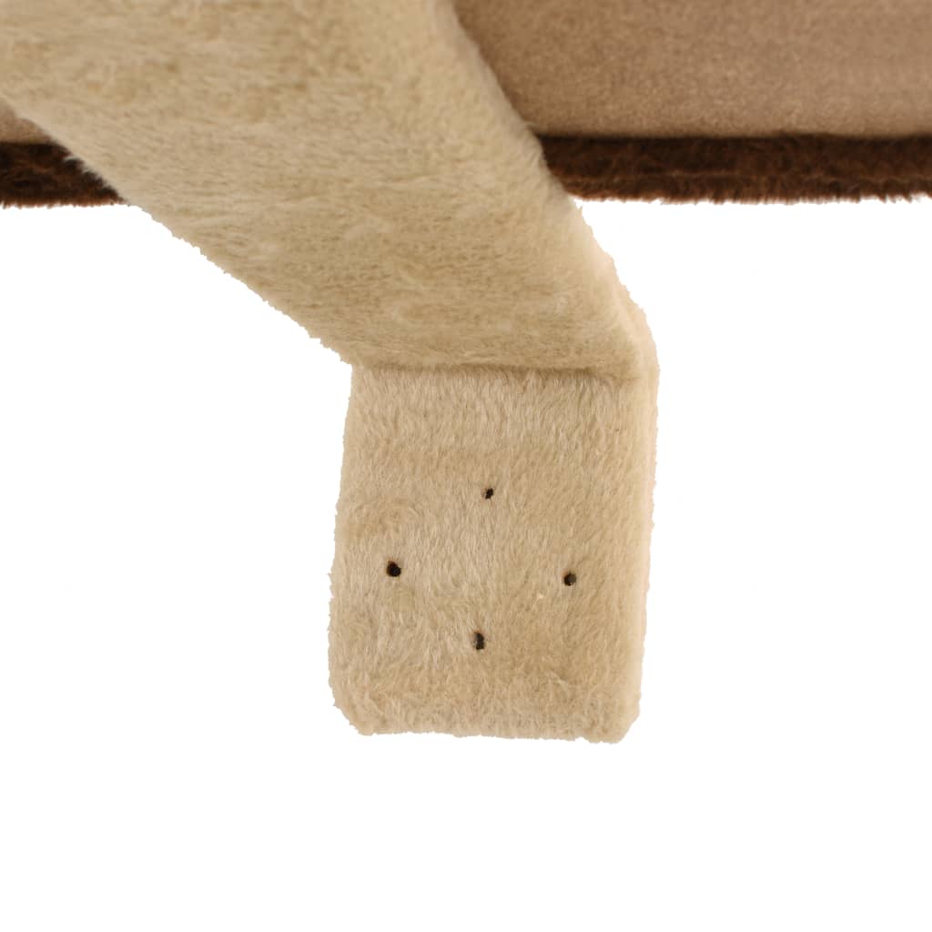 Kattmöbel Katträd väggmonterat med klöspelare i sisal 194 cm beige & brun