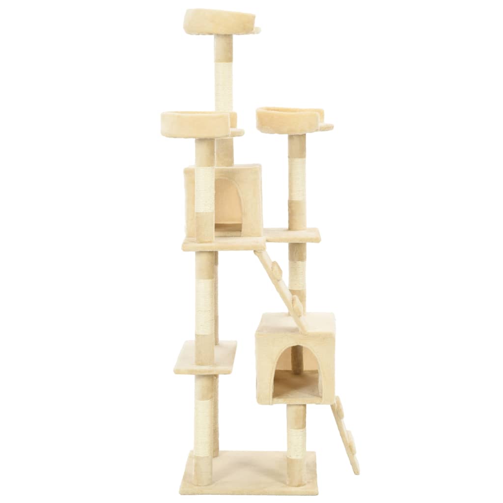 Kattmöbel Katträd med klöspelare i sisal 170 cm beige