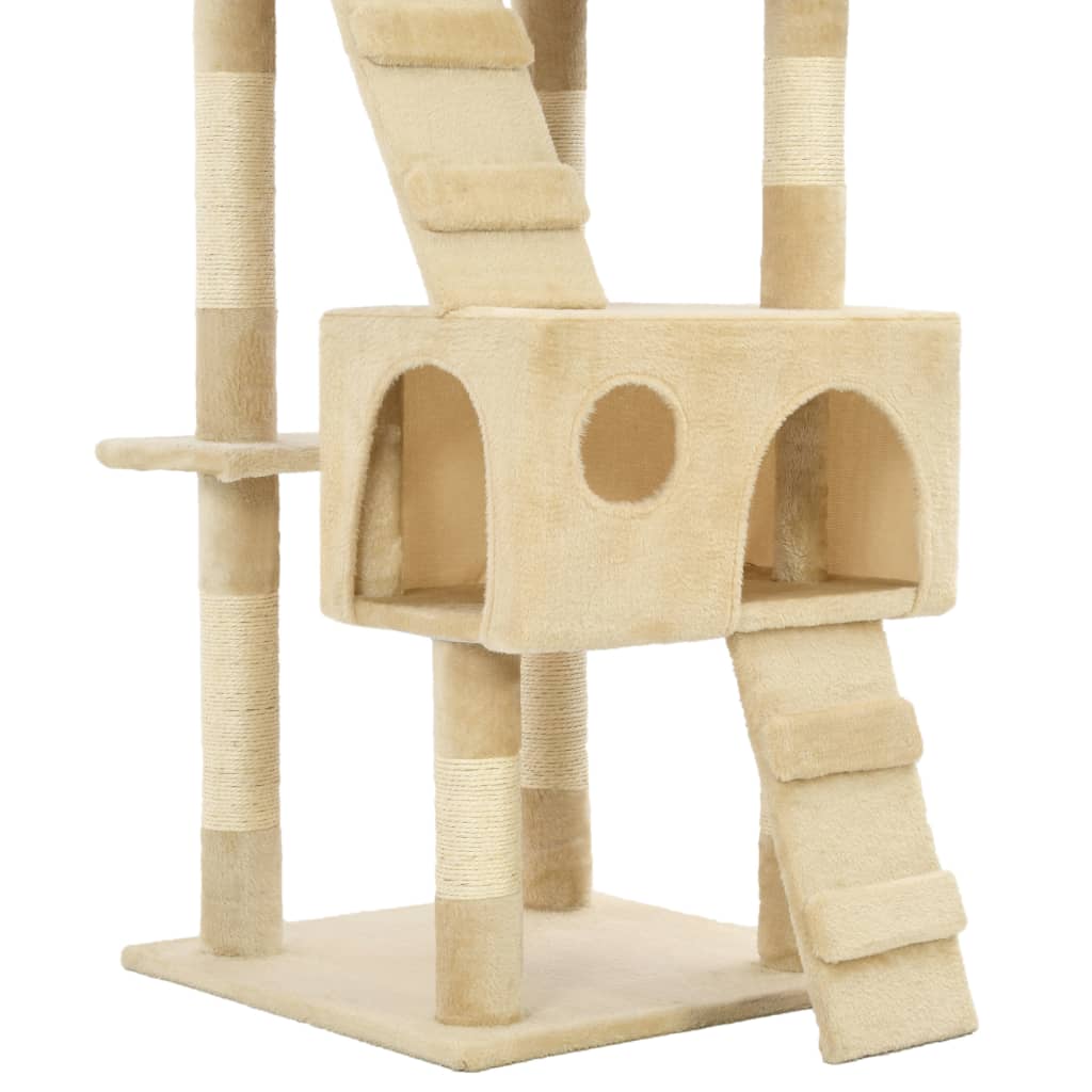Kattmöbel Katträd med klöspelare i sisal 170 cm beige