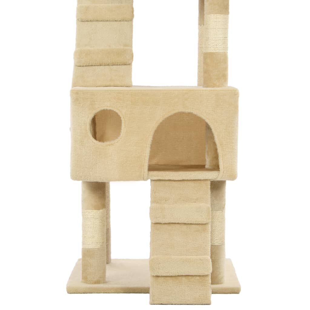 Kattmöbel Katträd med klöspelare i sisal 170 cm beige