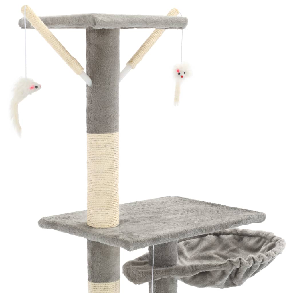 Kattmöbel Katträd med klöspelare i sisal 230-250 cm grå