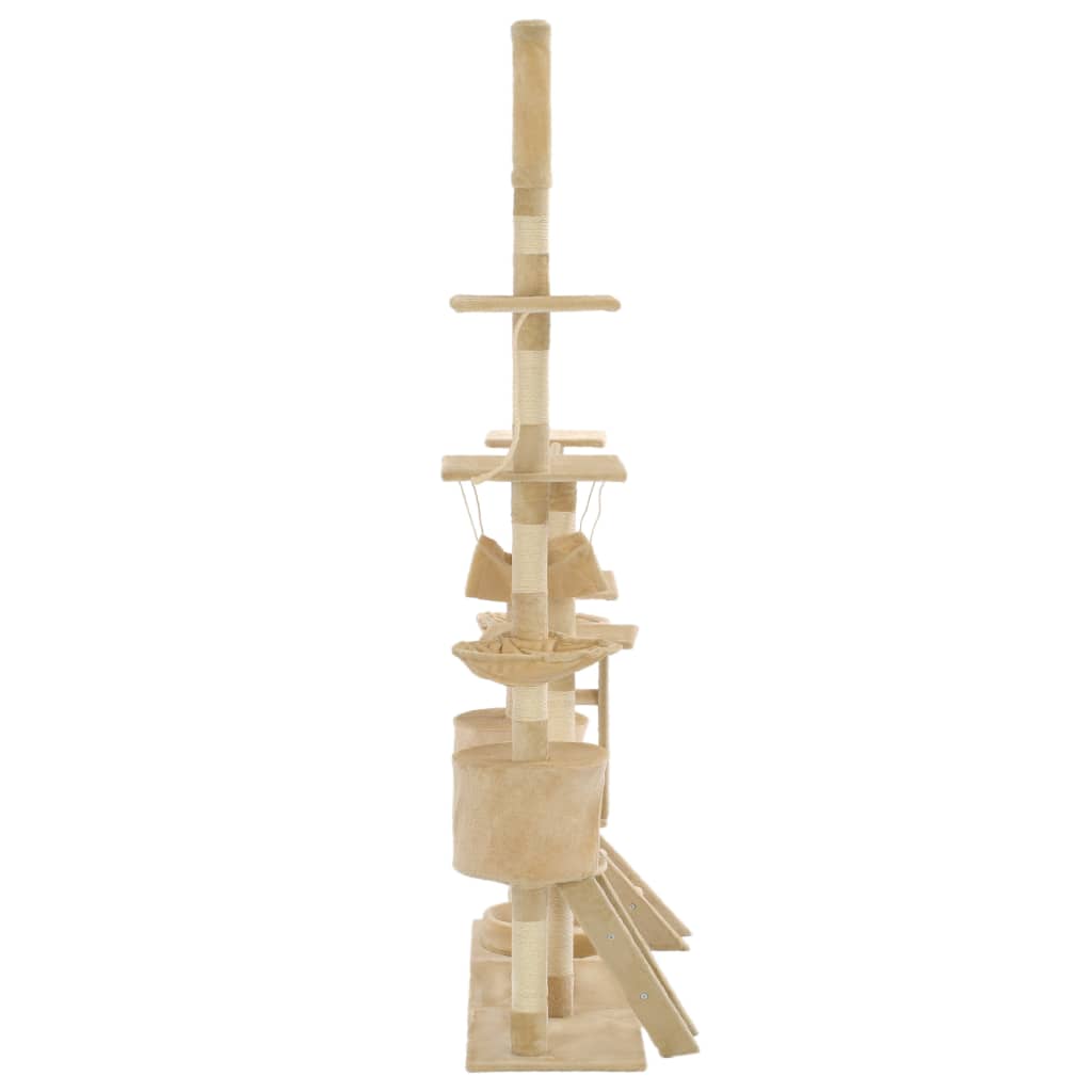 Kattmöbel Katträd med klöspelare i sisal 230-250 cm beige