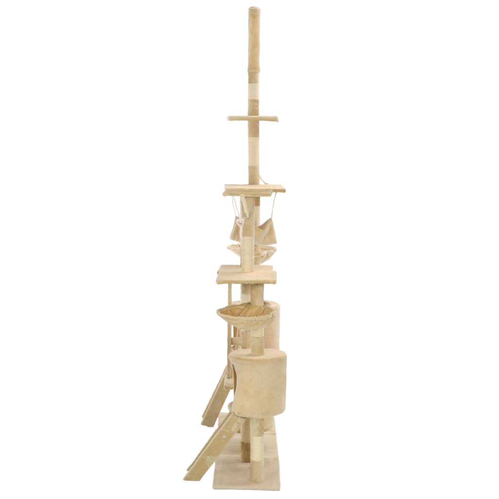 Kattmöbel Katträd med klöspelare i sisal 230-250 cm beige