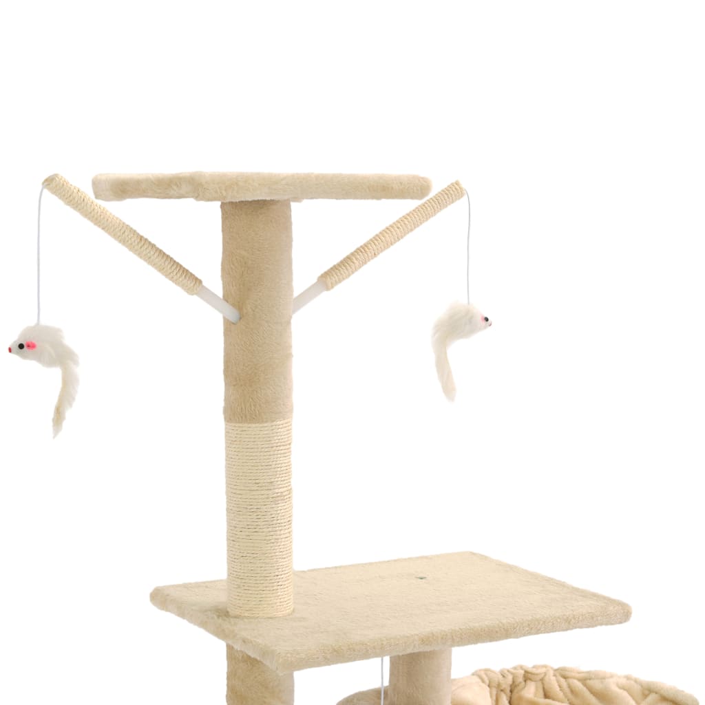 Kattmöbel Katträd med klöspelare i sisal 230-250 cm beige