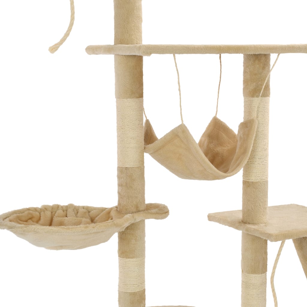 Kattmöbel Katträd med klöspelare i sisal 230-250 cm beige