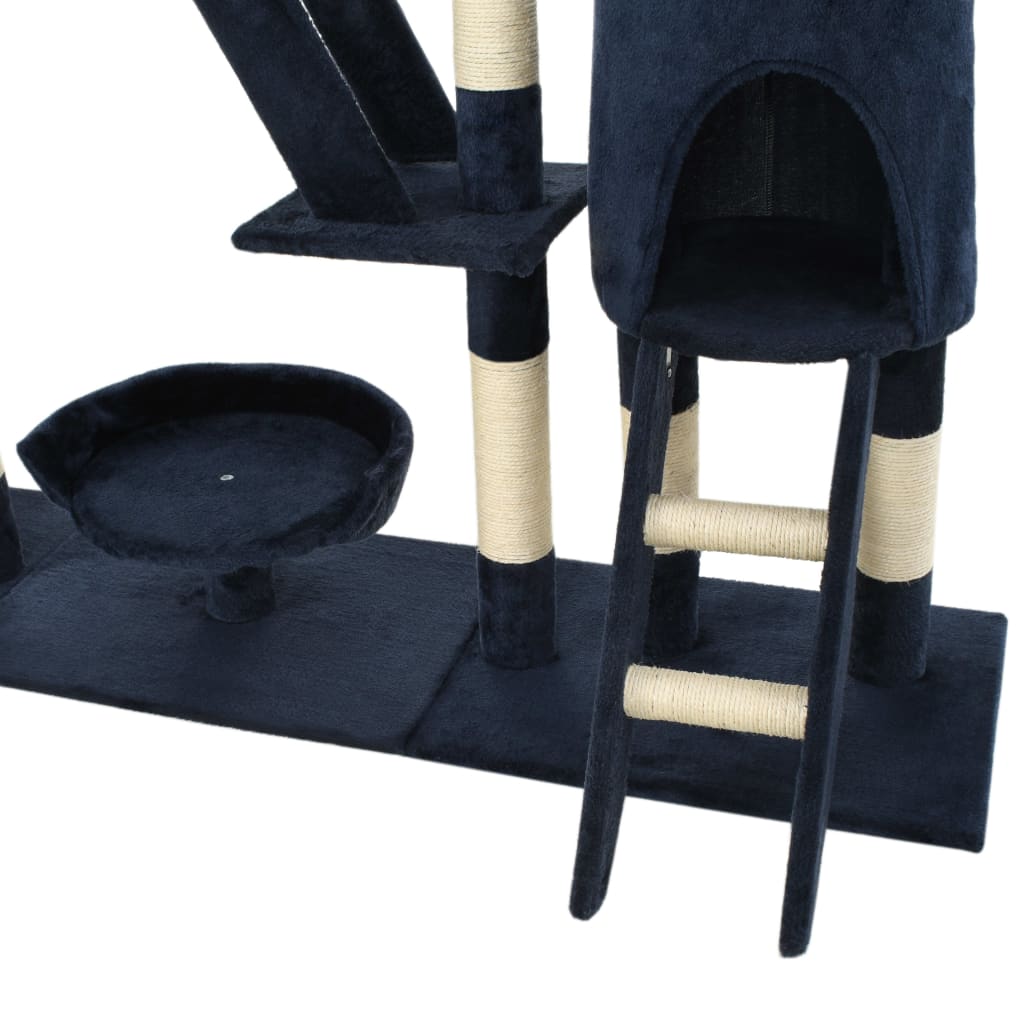Kattmöbel Katträd med klöspelare i sisal 230-250 cm blå