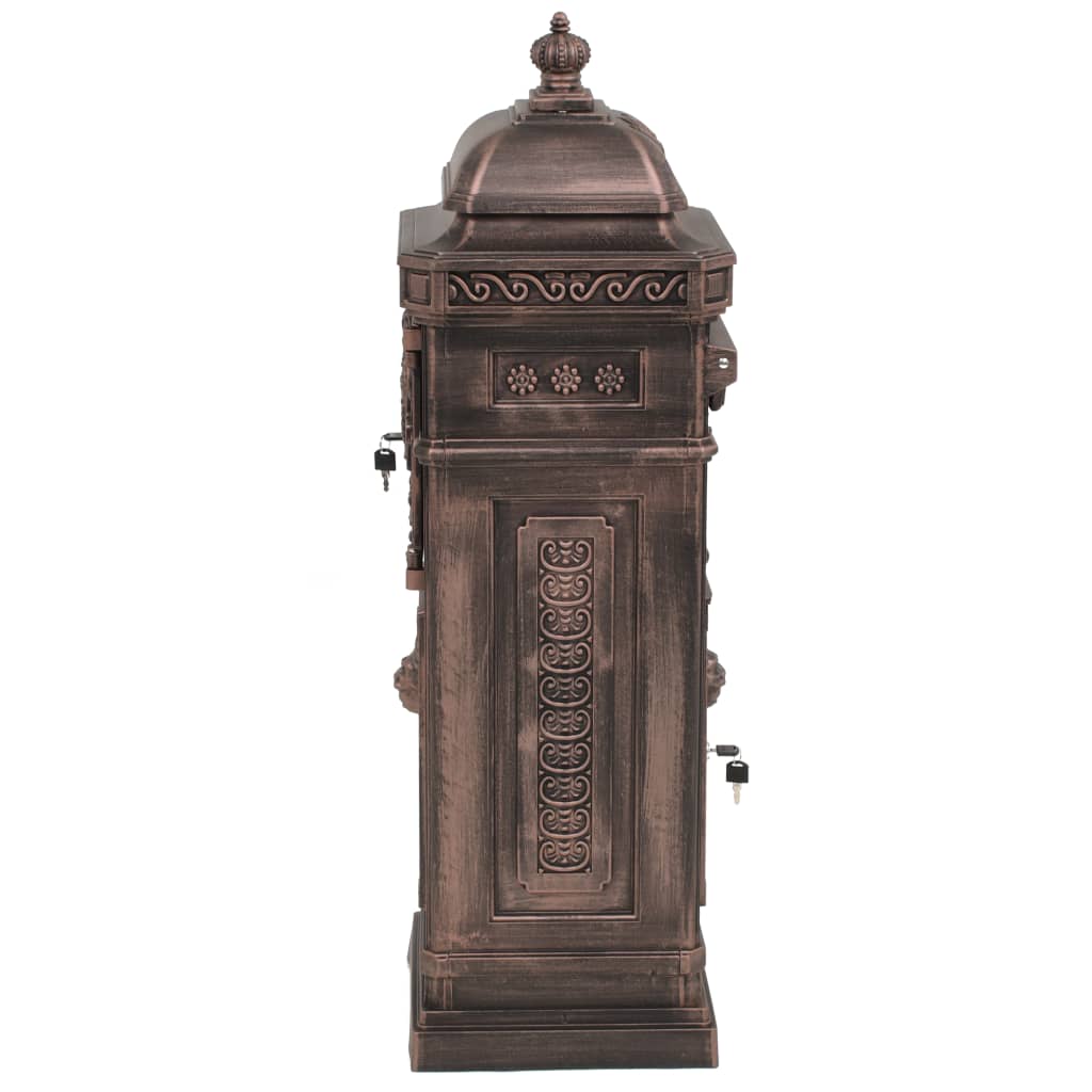 Brevlåda Markpostlåda vintage stil rostfri aluminium brons