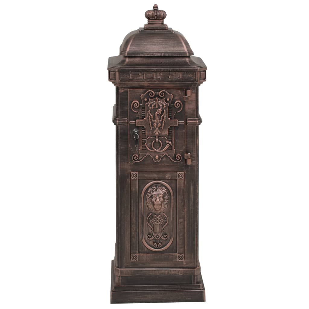 Brevlåda Markpostlåda vintage stil rostfri aluminium brons