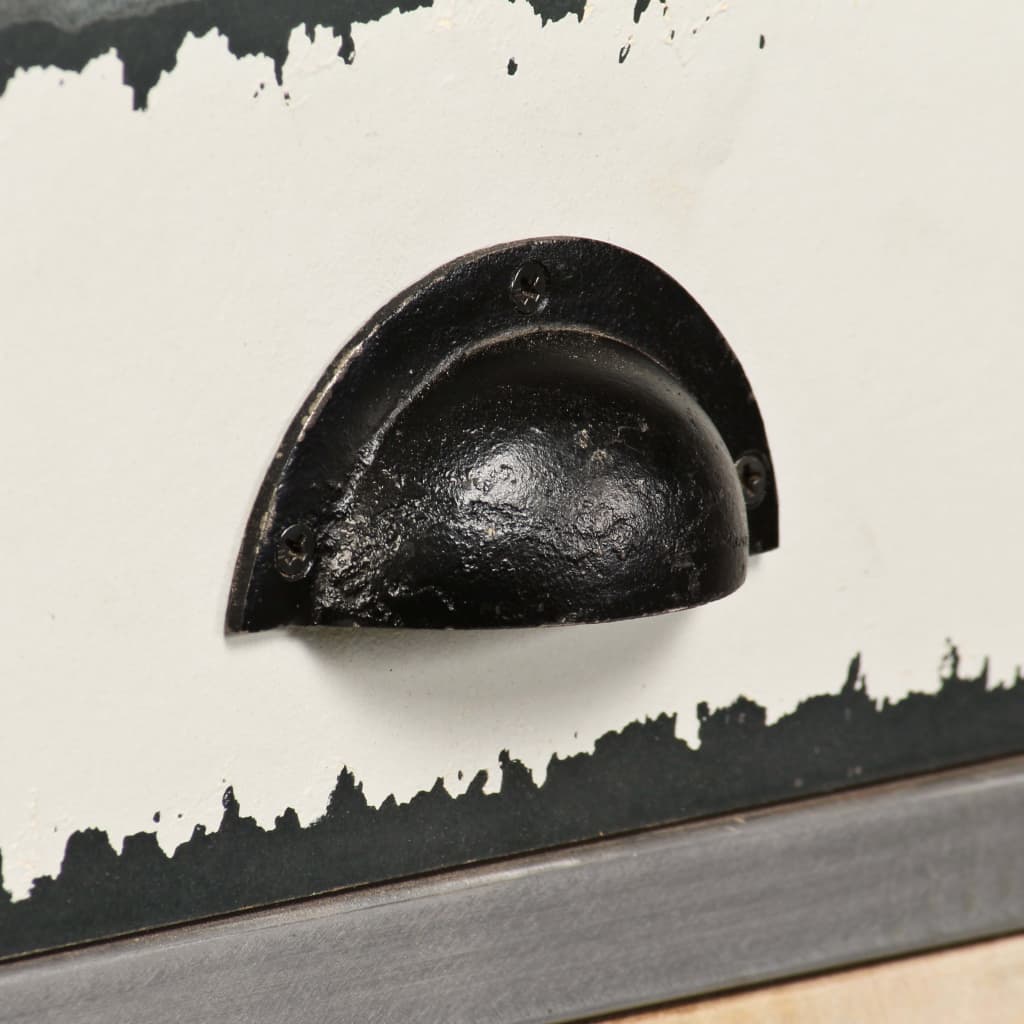 Skänk Trä massivt mangoträ och stål 65x33x76 cm