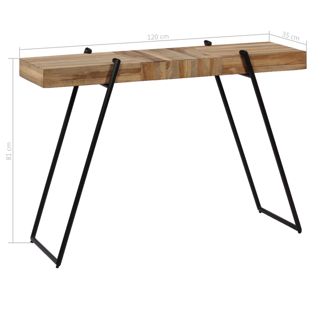 Avlastningsbord Konsollbord Trä återvunnen teak 120x35x81 cm