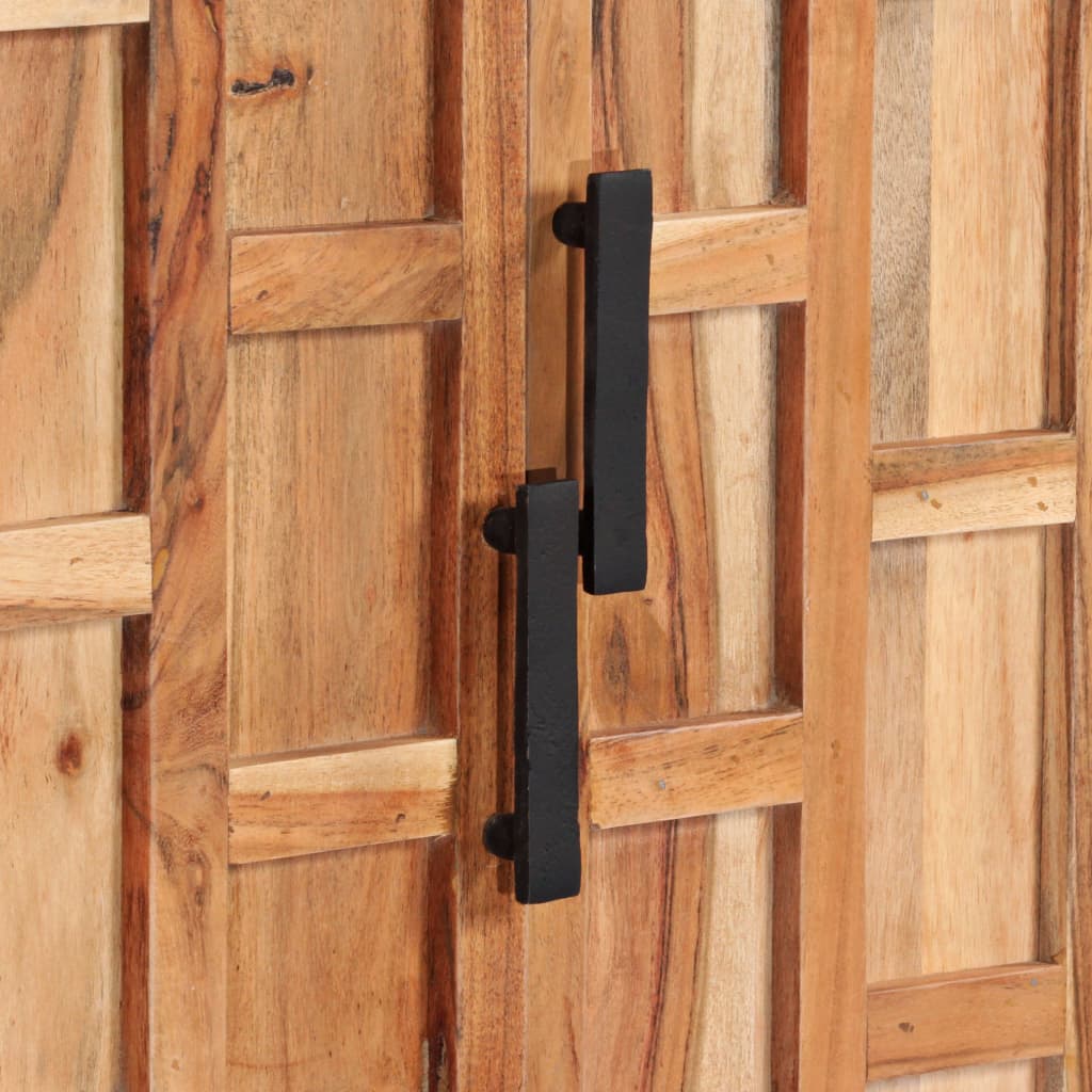 Skänk Trä massivt akaciaträ 145x40x80 cm