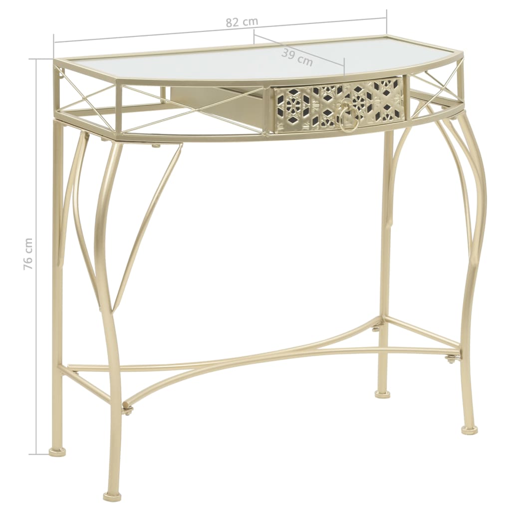 Sidobord DIV. fransk stil metall 82x39x76 cm guld
