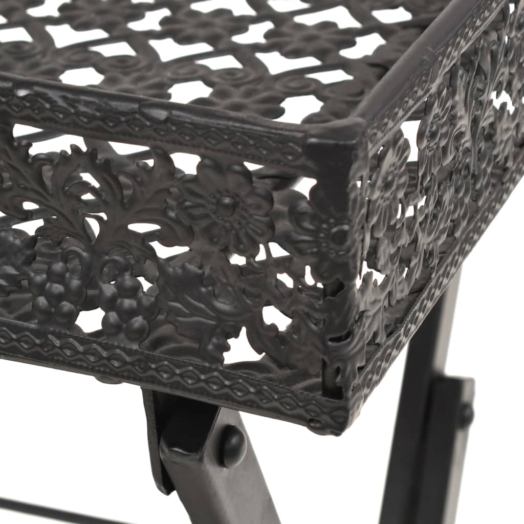 Sidobord Svart tebord vintage stil metall 58x35x72 cm