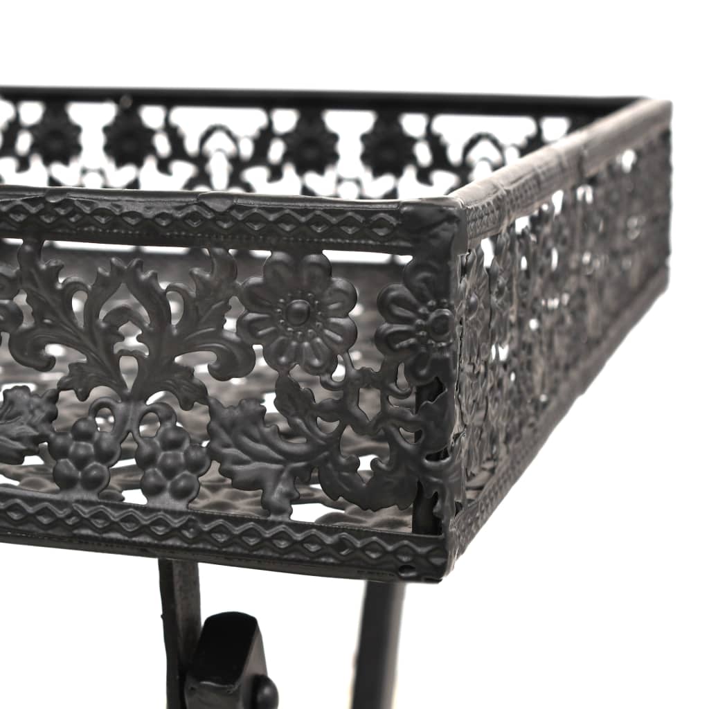Sidobord Svart tebord vintage stil metall 58x35x72 cm