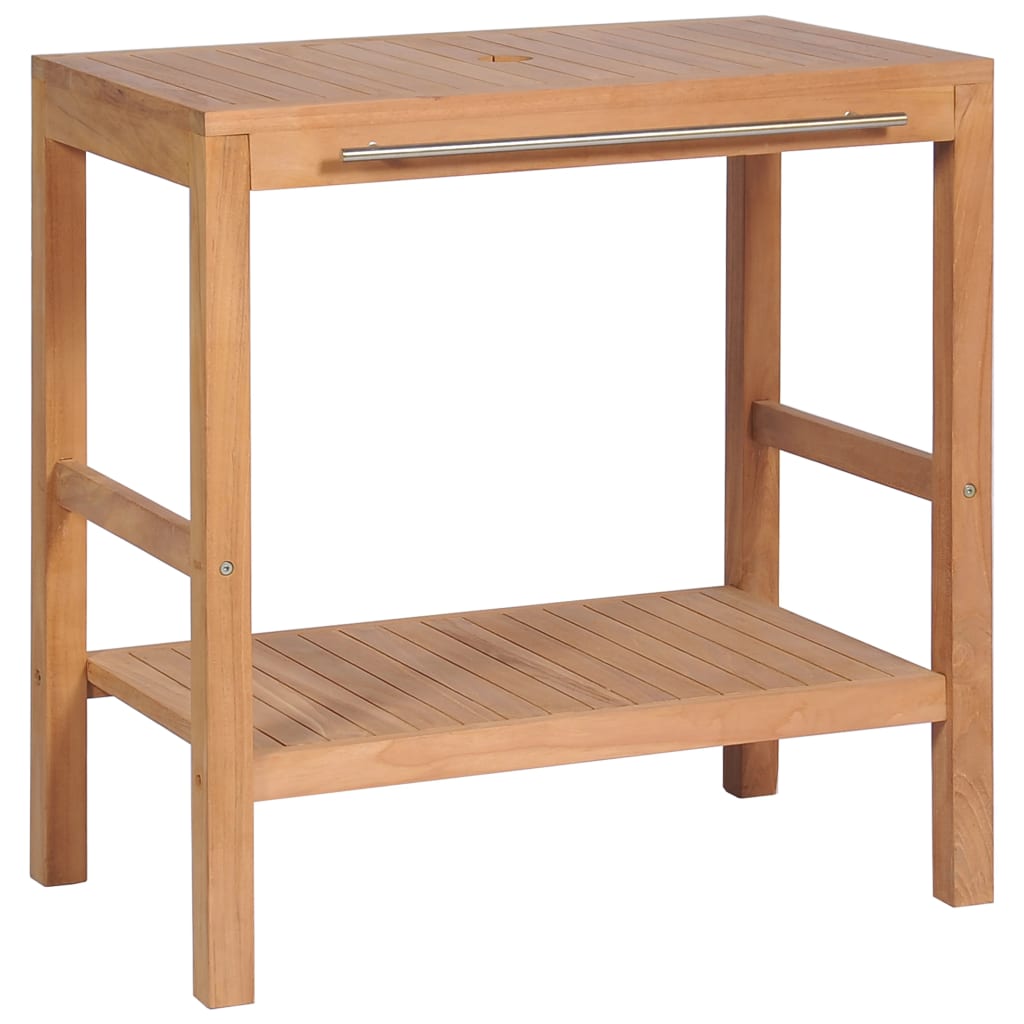 Badrumsunderskåp massiv teak 74x45x75 cm