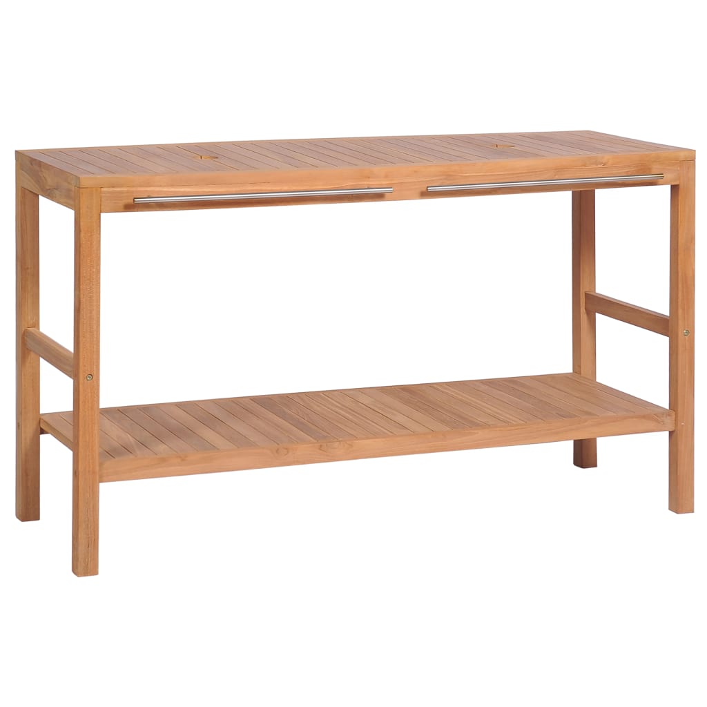 Badrumsunderskåp massiv teak 132x45x75 cm
