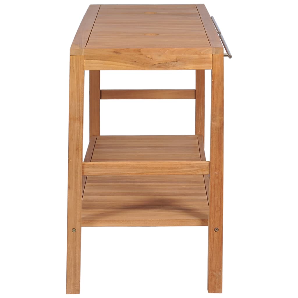 Badrumsunderskåp massiv teak 132x45x75 cm