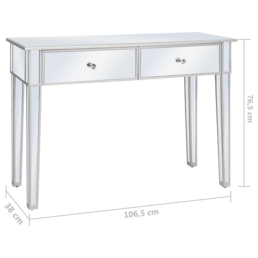 Avlastningsbord Konsollbord DIV. spegel MDF och glas 106,5x38x76,5 cm