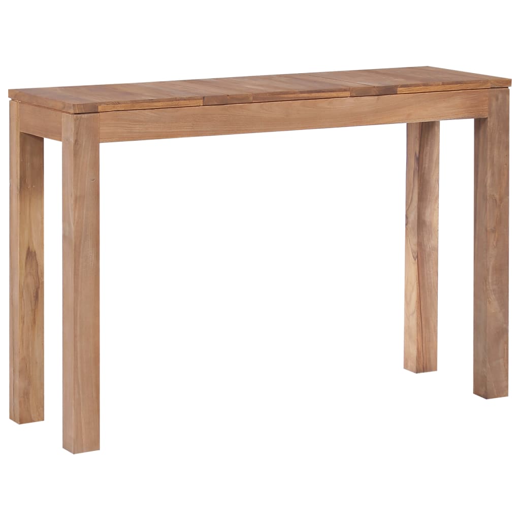 Avlastningsbord Konsollbord Trä massiv teak med naturlig finish 110x35x76 cm