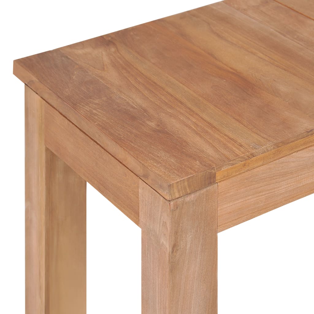Avlastningsbord Konsollbord Trä massiv teak med naturlig finish 110x35x76 cm