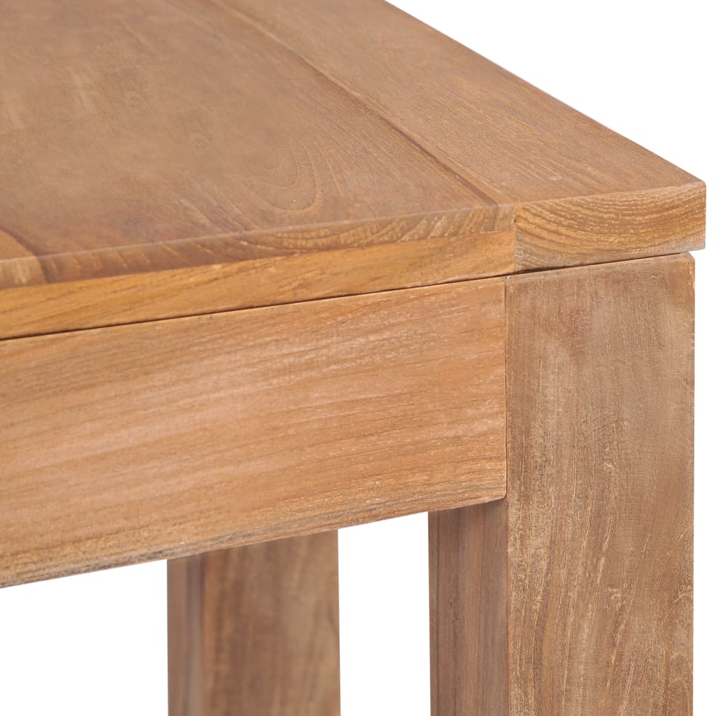 Avlastningsbord Konsollbord Trä massiv teak med naturlig finish 110x35x76 cm