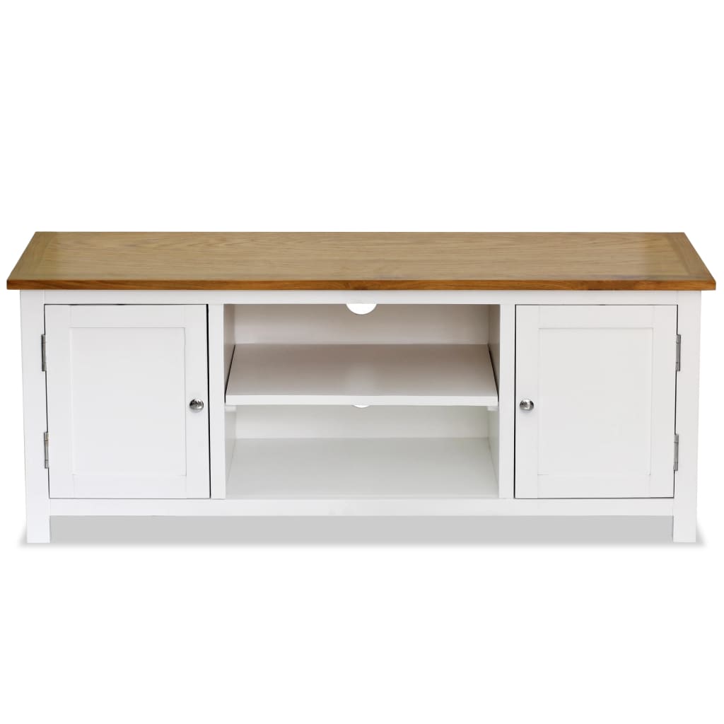 TV-bänk 120x35x48 cm massiv ek
