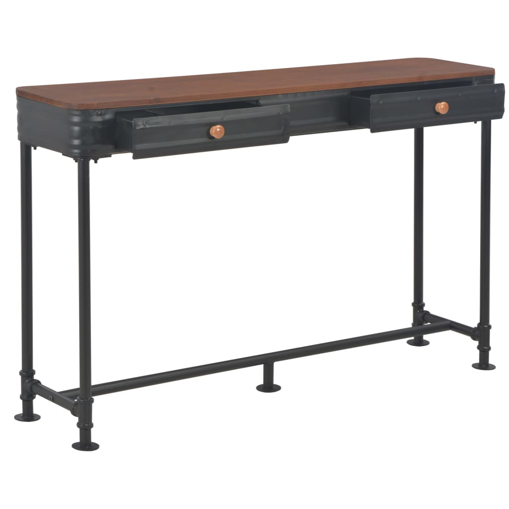 Avlastningsbord Konsollbord Trä med 2 lådor 120x30x75 cm massivt granträ