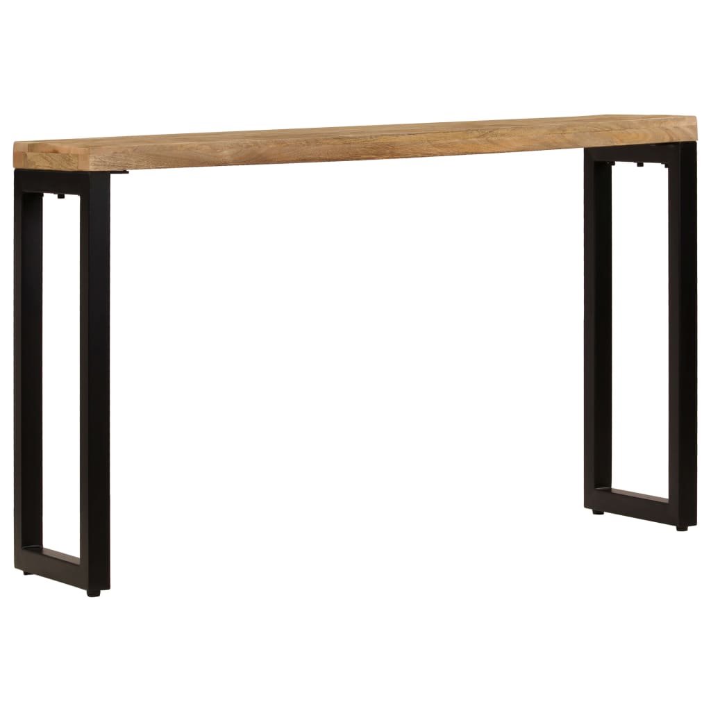 Avlastningsbord Konsollbord Trä 120x35x76 cm massivt mangoträ och stål