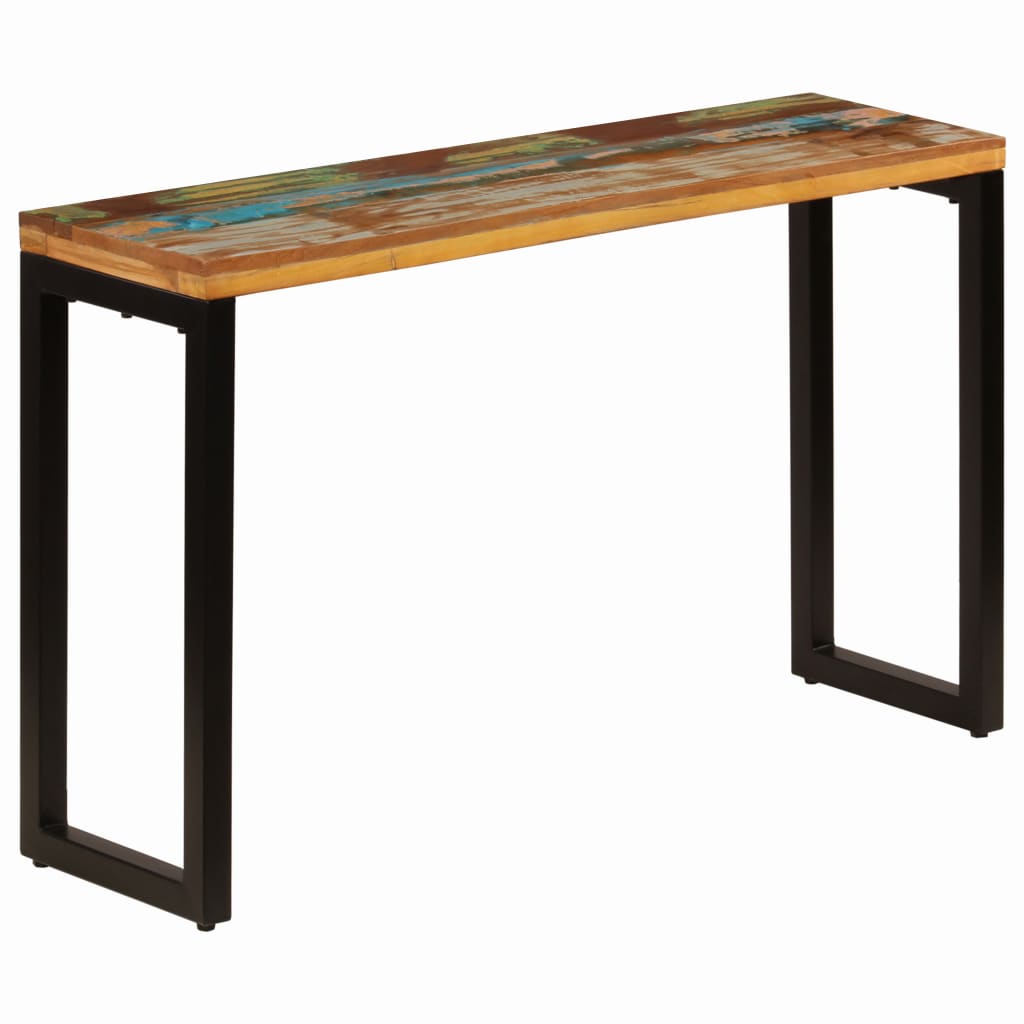 Avlastningsbord Konsollbord Trä 120x35x76 cm massivt återvunnet Trä och stål
