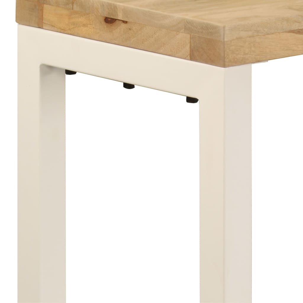 Avlastningsbord Konsollbord Trä 120x35x76 cm massivt mangoträ och stål