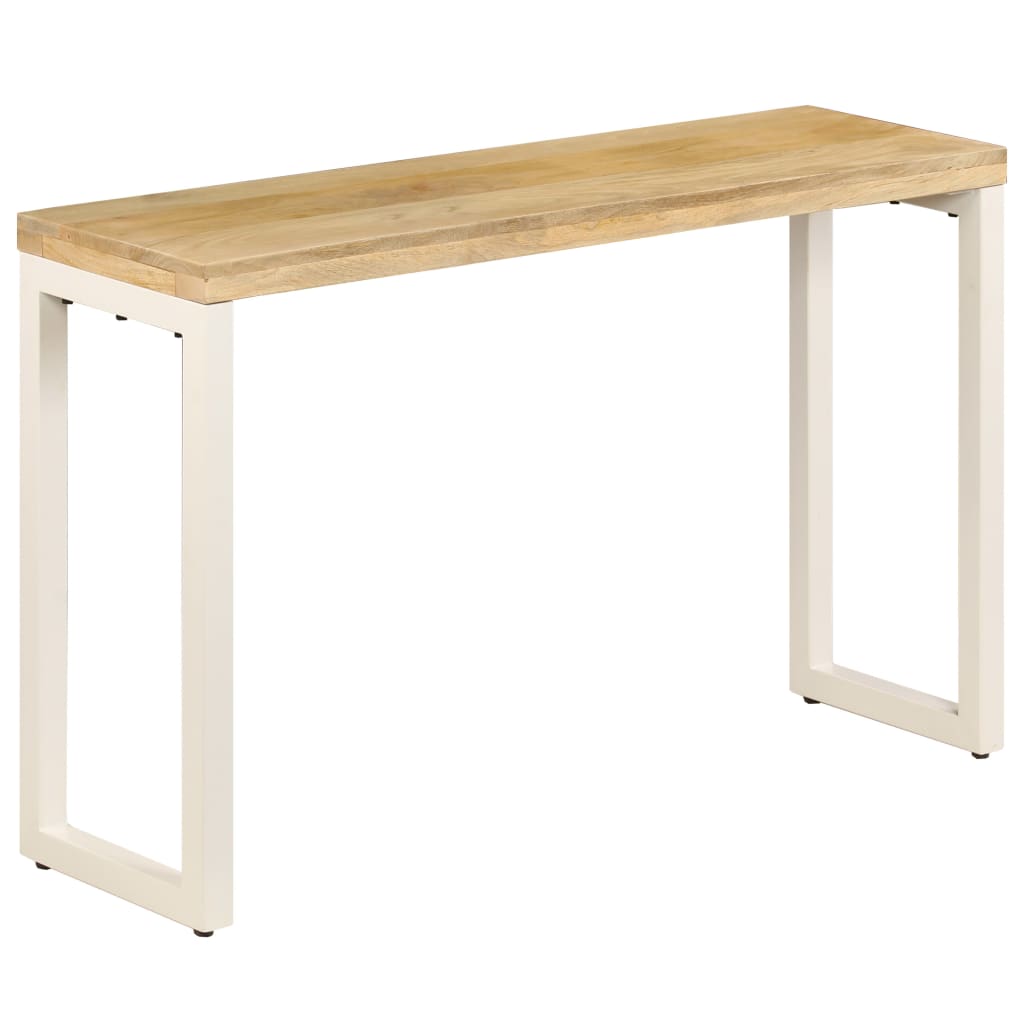Avlastningsbord Konsollbord Trä 120x35x76 cm massivt mangoträ och stål