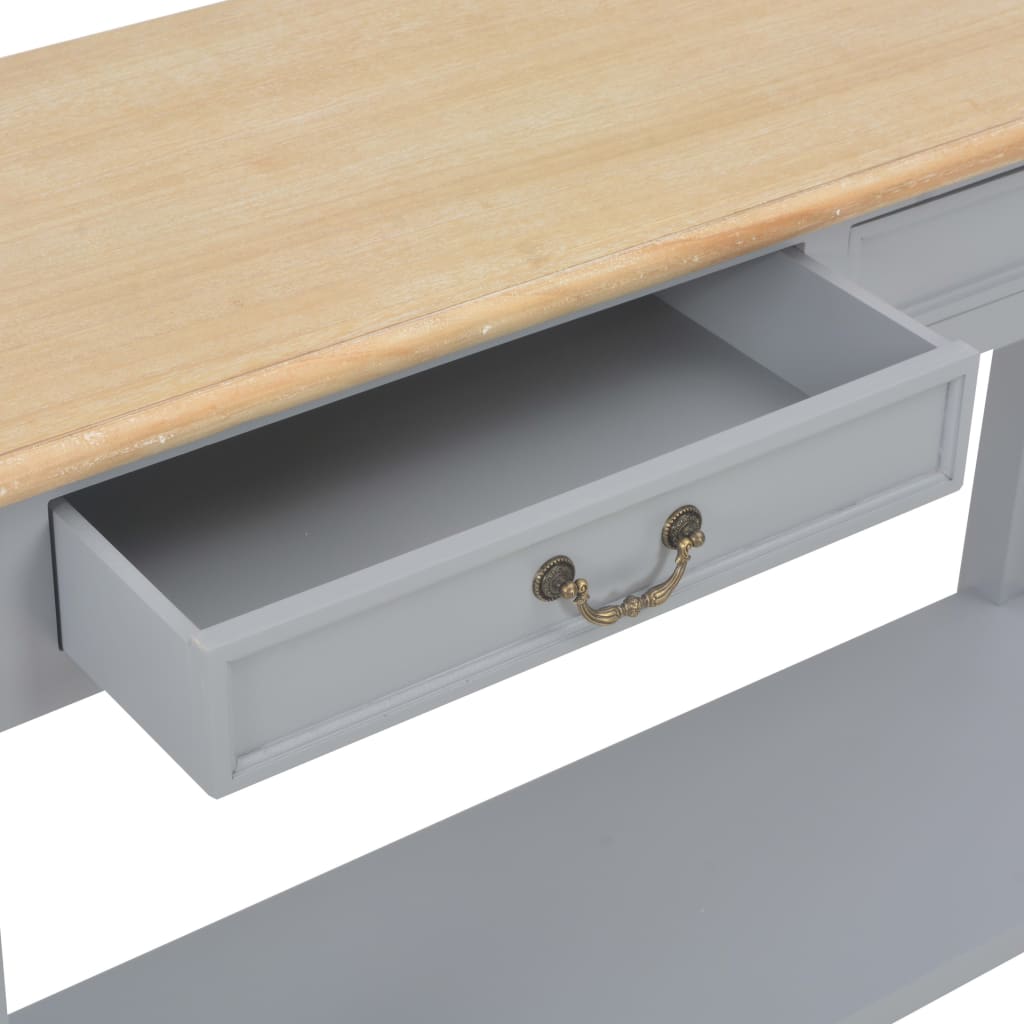Avlastningsbord Konsollbord Grå 110x35x80 cm trä