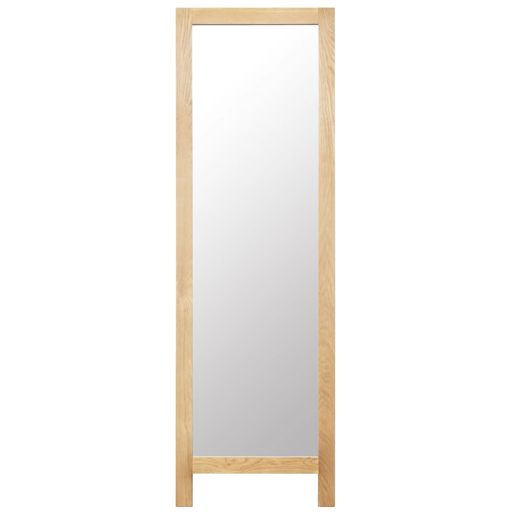 Väggspegel 48x46,5x150 cm massiv ek